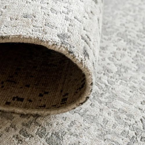 Abstract Greyish Rustic Carpet