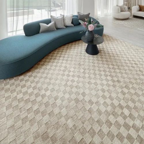 Square Checkerboard Pattern Carpet