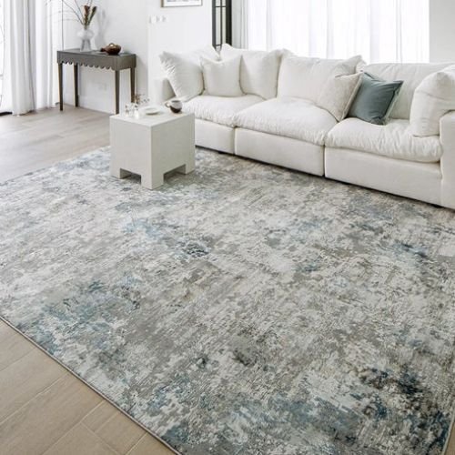 Stripped Base Faded Blurred Carpet