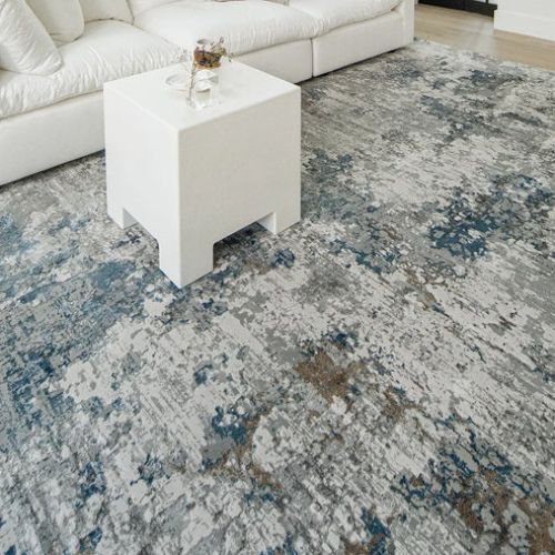 Stripped Base Faded Blurred Carpet