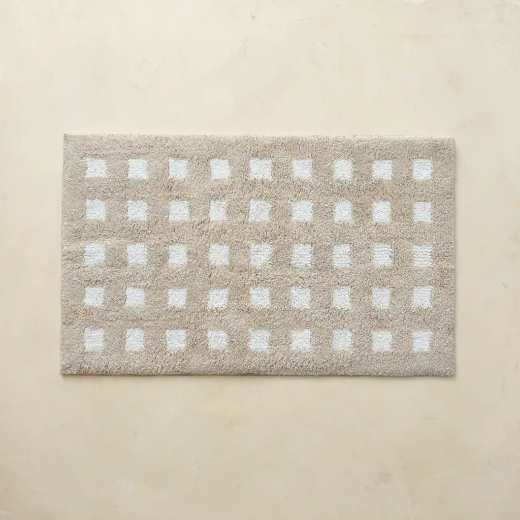 Levi soft cotton rug for bathroom floor