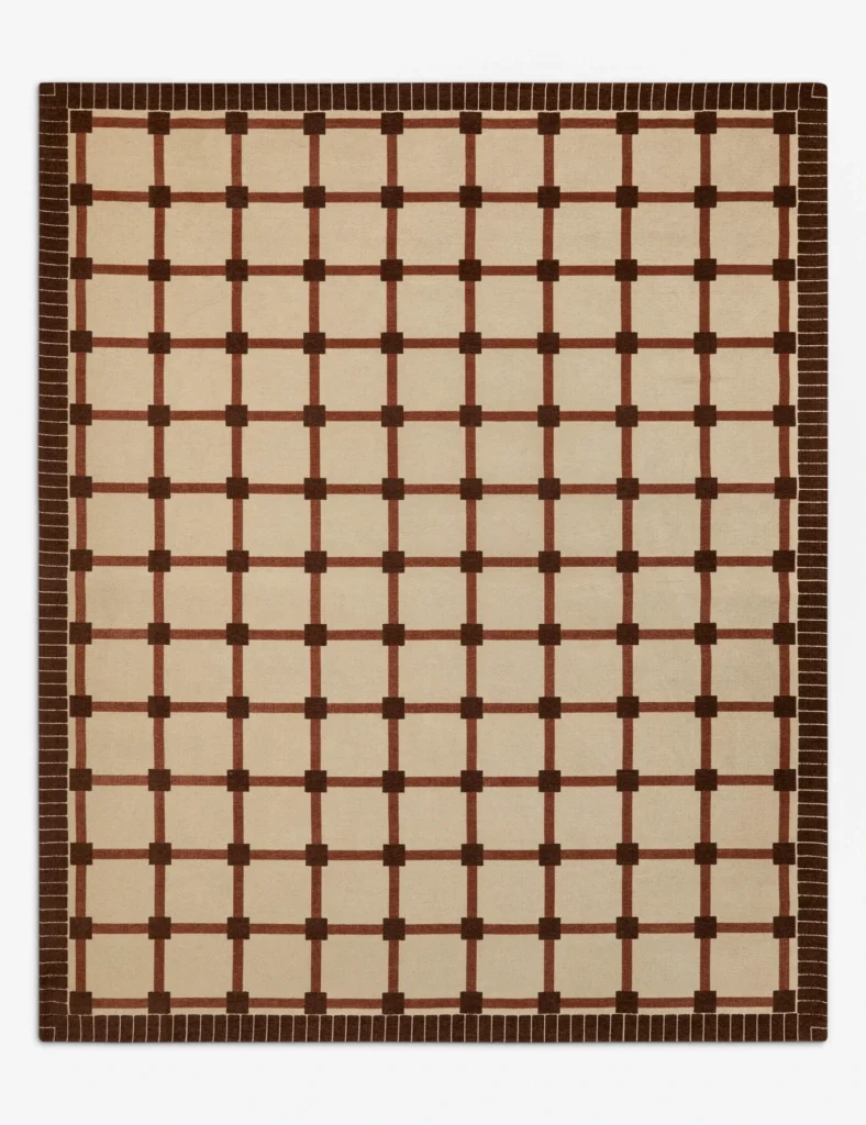 Modern geometric rug for patio