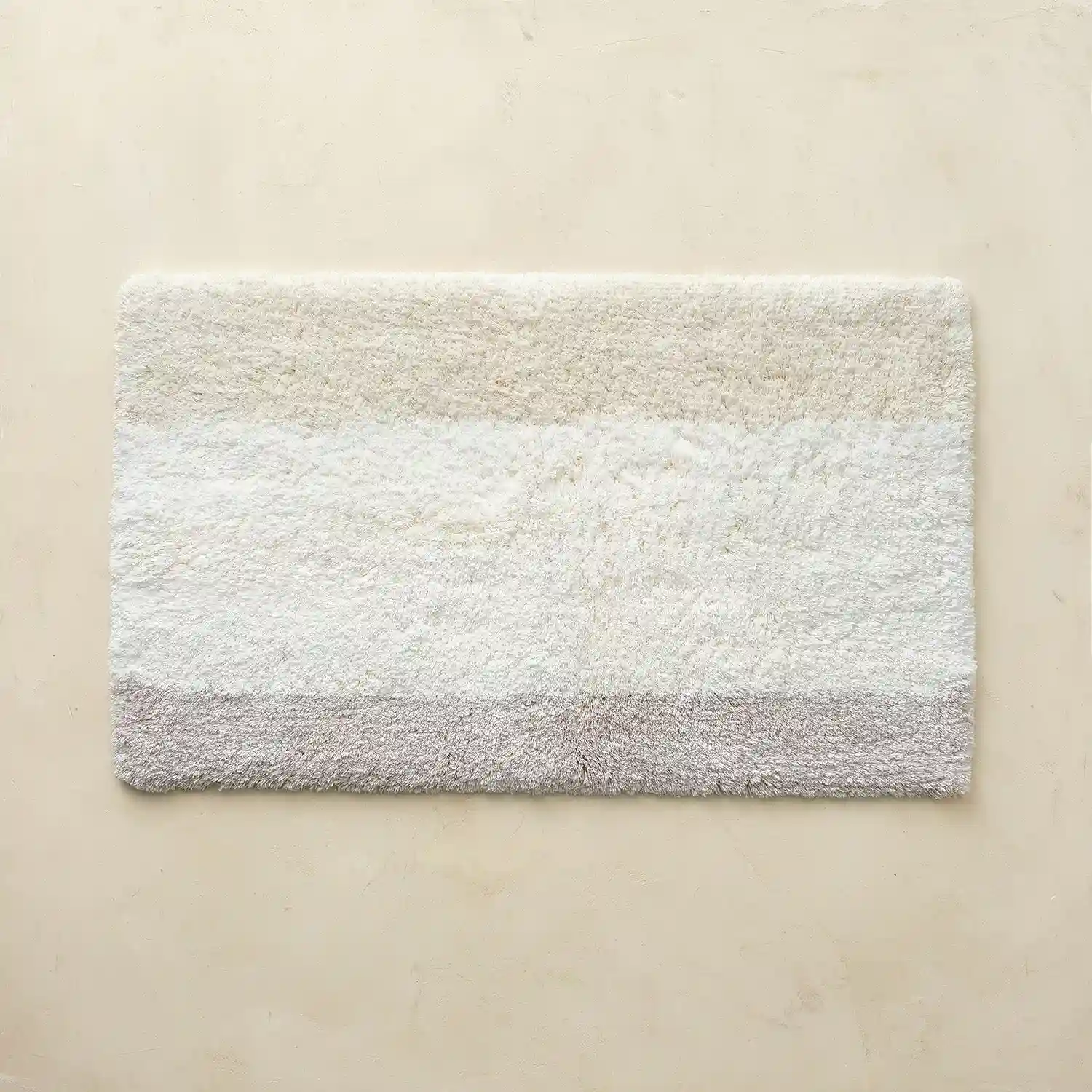 Riley Swan striped rug for modern bathroom floors