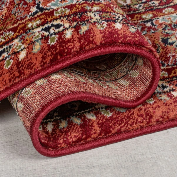 Vintage patterned area rug for bedroom decor