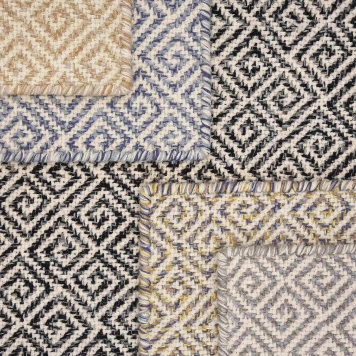 Carmel wool rug with Greek key pattern