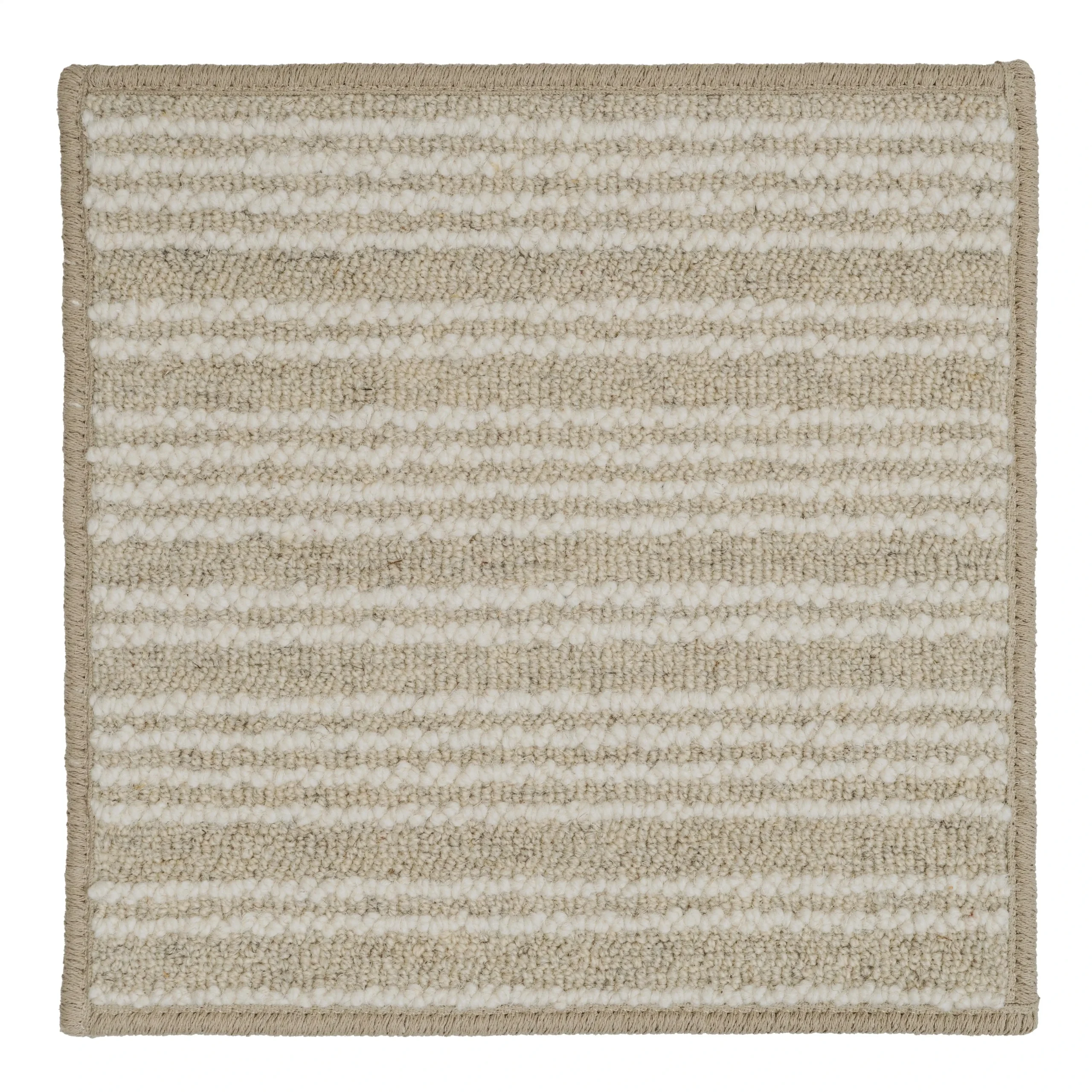 Close-up of Latitudes striped wool carpet texture