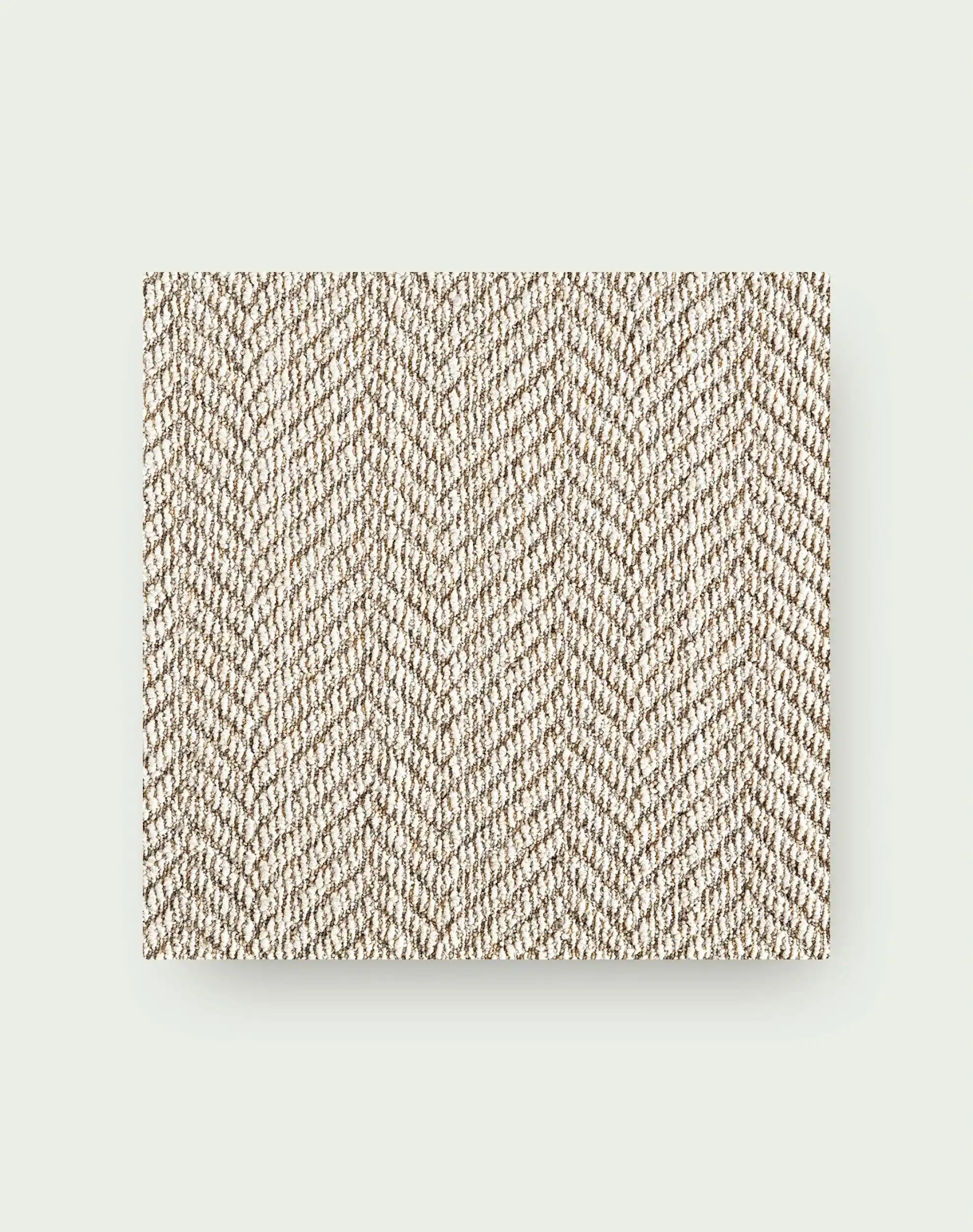 Suit Yourself sisal-look herringbone carpet tile in Linen